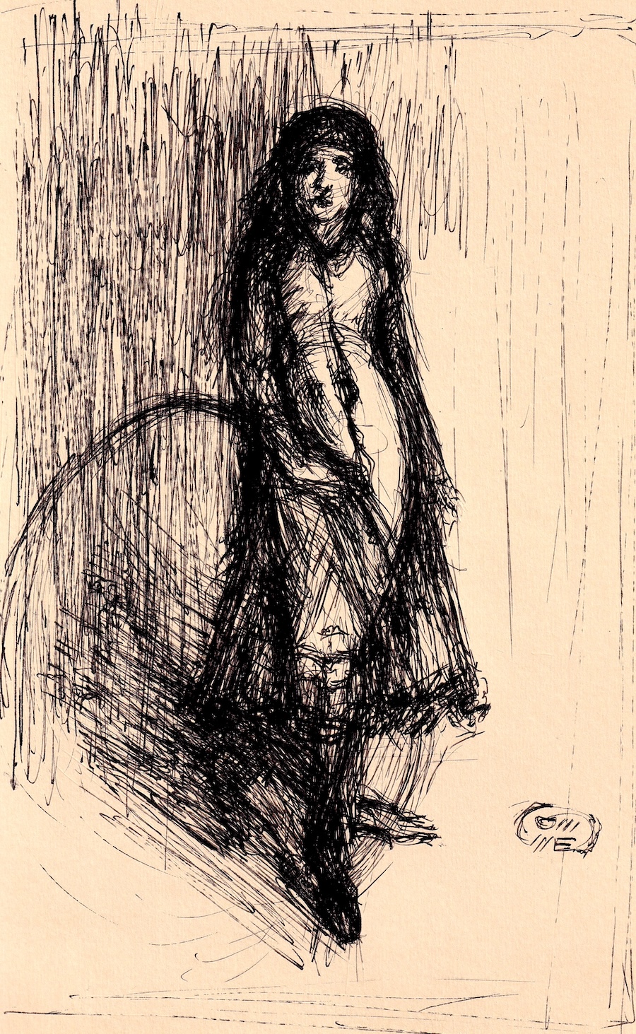 girl with hoop