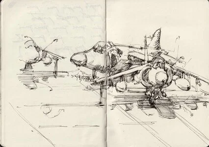 Artwork titled: 'harrier jump jets'