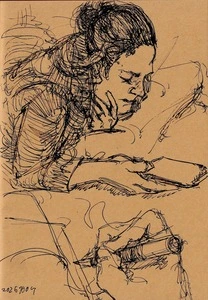 Artwork titled: 'in bed'