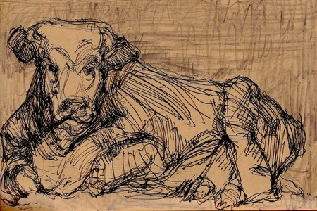Artwork titled: 'van gogh cow'