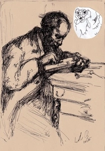 Artwork titled: 'whistler wood engraver'