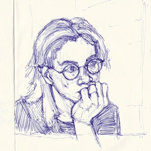 Artwork titled: 'zoom call sketch'